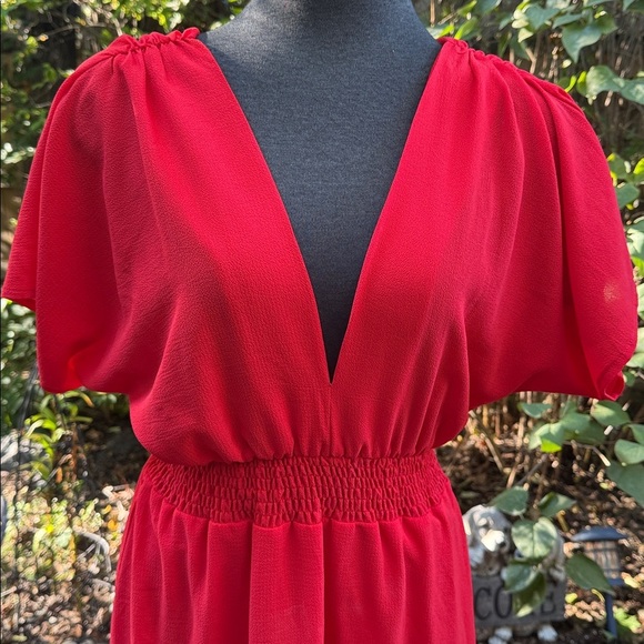 Flying Tomato Bright Orange women’s high low dress. Size S - Picture 2 of 10